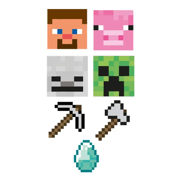 Minecraft Steve and Creeper Head Pixel Art Set SVG PNG Clipart Minecraft Steve and Creeper Head Pixel Art Set SVG PNG Clipart - Free Cartoon Vector Illustration PNG SVG AI EPS Download