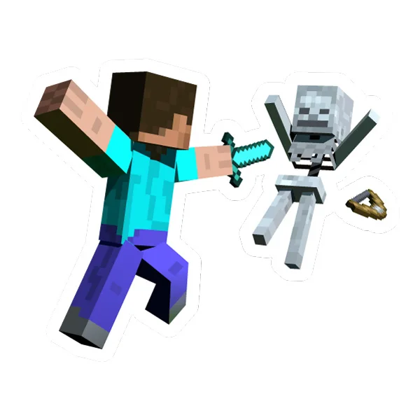 Minecraft Steve vs Skeleton SVG PNG Clipart Minecraft Steve vs Skeleton SVG PNG Clipart - Free Cartoon Vector Illustration PNG SVG AI EPS Download