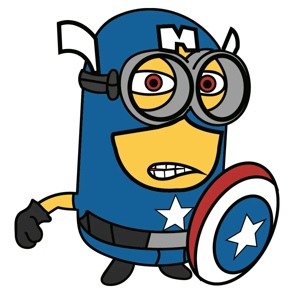 Minion Captain America SVG PNG Clipart Minion Captain America SVG PNG Clipart - Free Cartoon Vector Illustration PNG SVG AI EPS Download