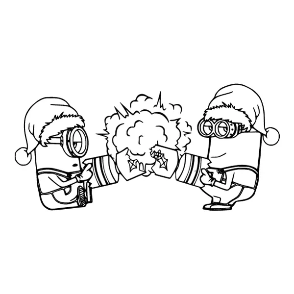 Minions Pulling Christmas Cracker Line Art Full Body SVG PNG Clipart Minions Pulling Christmas Cracker Line Art Full Body SVG PNG Clipart - Free Cartoon Vector Illustration PNG SVG AI EPS Download