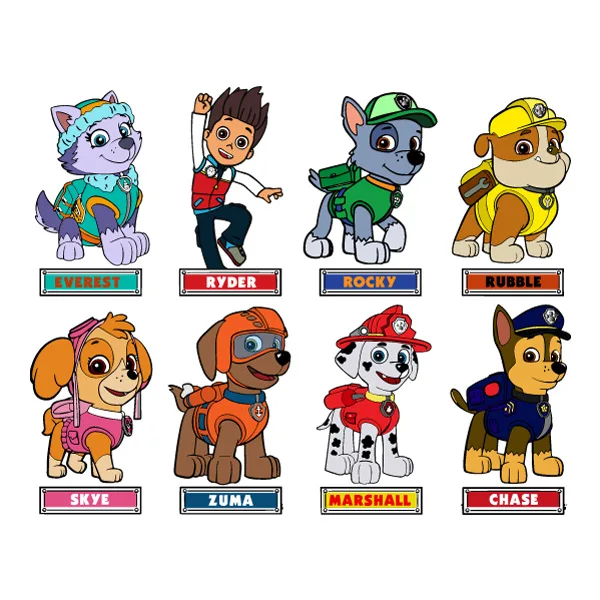 Paw Patrol Characters SVG PNG Clipart Paw Patrol Characters SVG PNG Clipart - Premium Cartoon Vector Illustration PNG SVG AI EPS Download