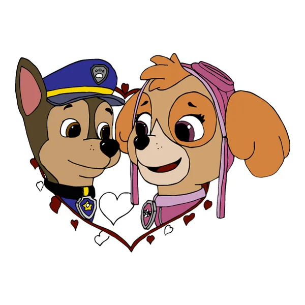 PAW Patrol Chase and Skye SVG PNG Clipart PAW Patrol Chase and Skye SVG PNG Clipart - Free Cartoon Vector Illustration PNG SVG AI EPS Download