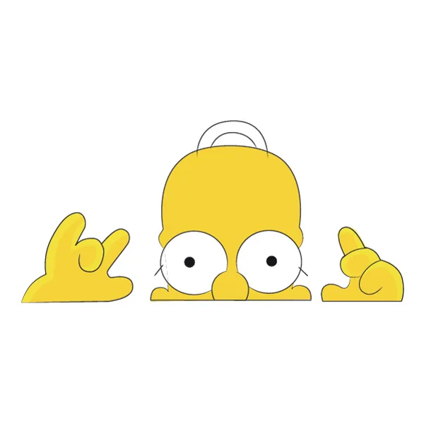 Peeking Homer Simpson Rock On Gesture SVG PNG Clipart Peeking Homer Simpson Rock On Gesture SVG PNG Clipart - Free Cartoon Vector Illustration PNG SVG AI EPS Download