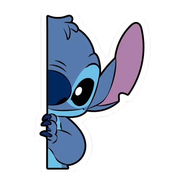 Peeking Stitch Disney Character Flat SVG PNG Clipart Peeking Stitch Disney Character Flat SVG PNG Clipart cartoon vector illustration