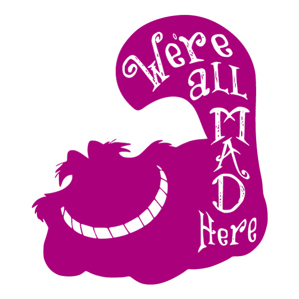 Purple Cheshire Cat Mad Here Quote SVG PNG Clipart Purple Cheshire Cat Mad Here Quote SVG PNG Clipart - Free Cartoon Vector Illustration PNG SVG AI EPS Download
