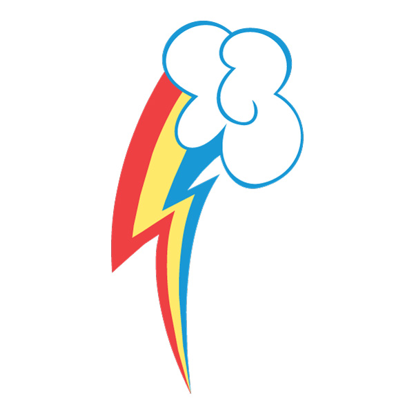 Rainbow Dash Cutie Mark Flat Style SVG PNG Clipart Rainbow Dash Cutie Mark Flat Style SVG PNG Clipart - Free Cartoon Vector Illustration PNG SVG AI EPS Download