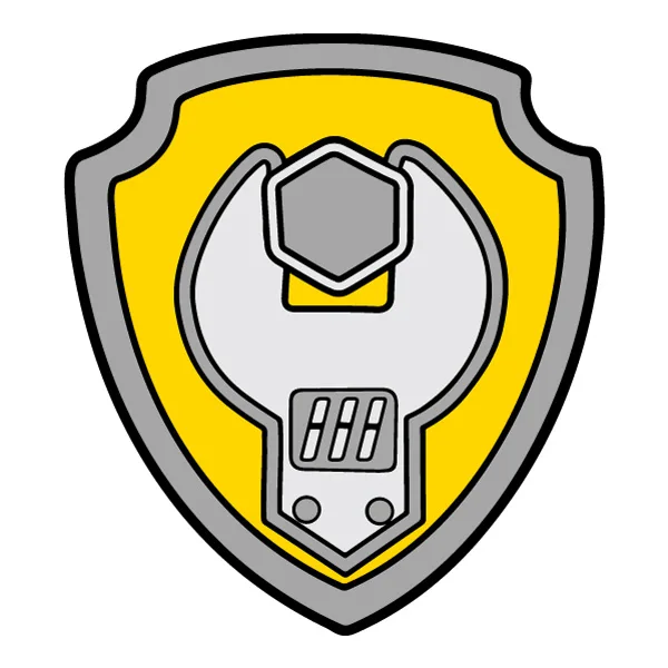 Rubble Paw Patrol Shield Wrench Icon Flat SVG PNG Clipart Rubble Paw Patrol Shield Wrench Icon Flat SVG PNG Clipart - Free Cartoon Vector Illustration PNG SVG AI EPS Download