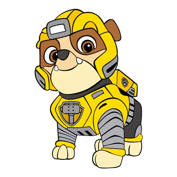 Rubble PAW Patrol SVG PNG Clipart for Cricut Cut File Rubble PAW Patrol SVG PNG Clipart for Cricut Cut File - Premium Cartoon Vector Illustration PNG SVG AI EPS Download