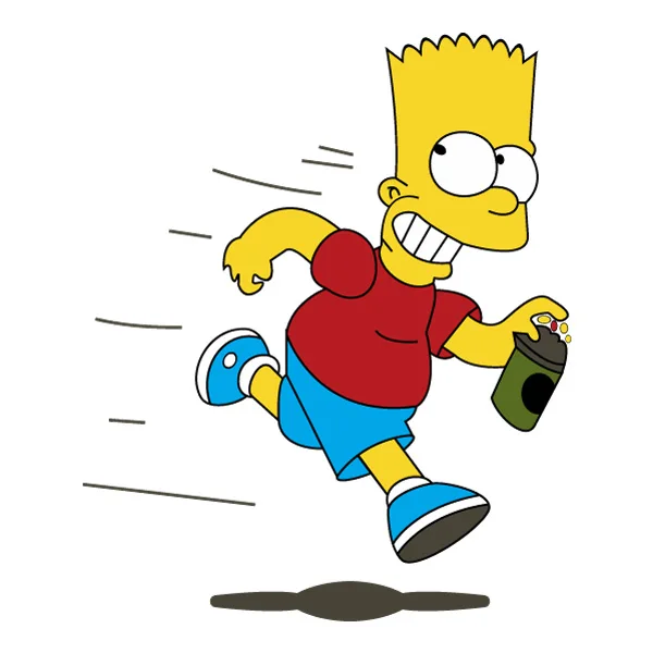 Running Bart Simpson with Spray Can Full Body Cartoon SVG PNG Clipart Running Bart Simpson with Spray Can Full Body Cartoon SVG PNG Clipart - Free Cartoon Vector Illustration PNG SVG AI EPS Download