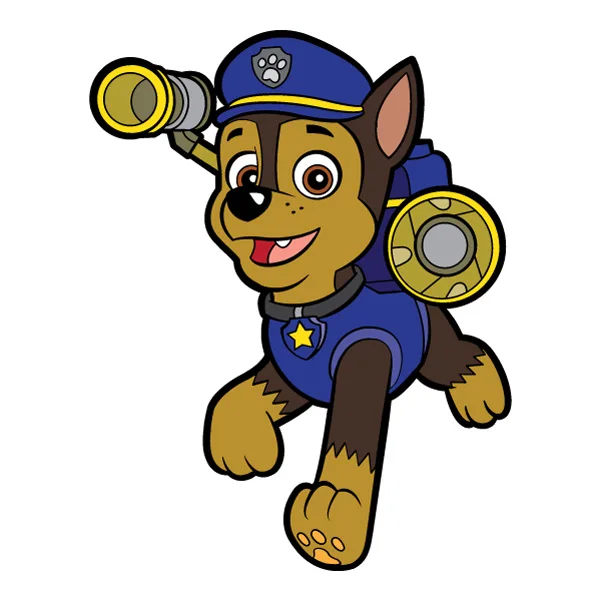 Running Chase PAW Patrol Police Dog Full Body SVG PNG Clipart Running Chase PAW Patrol Police Dog Full Body SVG PNG Clipart cartoon vector illustration
