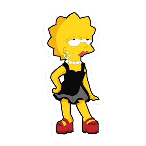 Sassy Lisa Simpson in Black Dress Full Body Vector SVG PNG Clipart Sassy Lisa Simpson in Black Dress Full Body Vector SVG PNG Clipart - Premium Cartoon Vector Illustration PNG SVG AI EPS Download