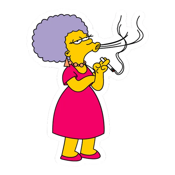 Selma Bouvier Smoking Full Body SVG PNG Clipart Selma Bouvier Smoking Full Body SVG PNG Clipart - Free Cartoon Vector Illustration PNG SVG AI EPS Download