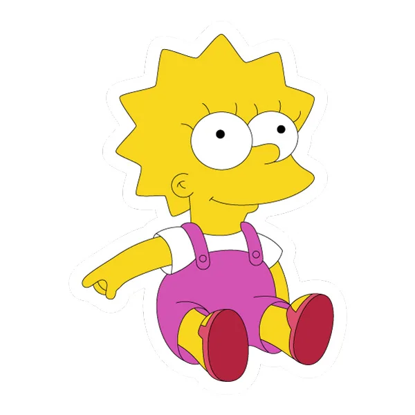 Sitting Baby Lisa Simpson Pointing Full Body SVG PNG Clipart Sitting Baby Lisa Simpson Pointing Full Body SVG PNG Clipart - Free Cartoon Vector Illustration PNG SVG AI EPS Download