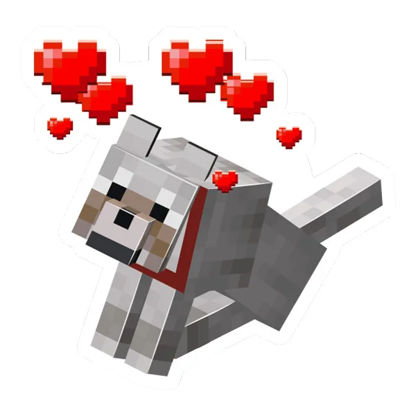 Sitting Minecraft Wolf with Hearts Pixel Art Full Body SVG PNG Clipart Sitting Minecraft Wolf with Hearts Pixel Art Full Body SVG PNG Clipart - Free Cartoon Vector Illustration PNG SVG AI EPS Download