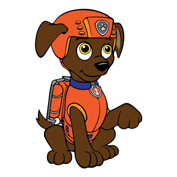 Sitting Zuma PAW Patrol Raising Paw Full Body SVG PNG Clipart Sitting Zuma PAW Patrol Raising Paw Full Body SVG PNG Clipart cartoon vector illustration