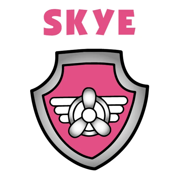Skye Paw Patrol Badge SVG PNG Clipart Skye Paw Patrol Badge SVG PNG Clipart - Free Cartoon Vector Illustration PNG SVG AI EPS Download