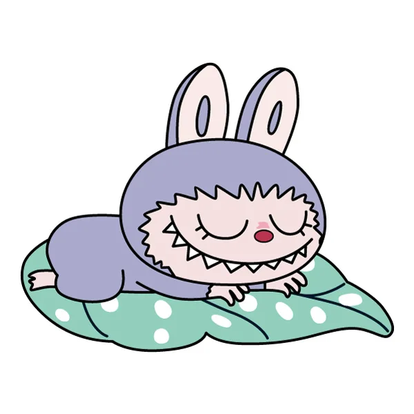 Sleeping Labubu Monster Character on Leaf Flat Design SVG PNG Clipart Sleeping Labubu Monster Character on Leaf Flat Design SVG PNG Clipart - Free Cartoon Vector Illustration PNG SVG AI EPS Download