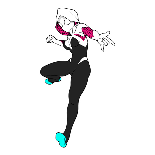 Spider Gwen Cartoon Action Pose SVG PNG Clipart for Cricut Spider Gwen Cartoon Action Pose SVG PNG Clipart for Cricut - Free Cartoon Vector Illustration PNG SVG AI EPS Download