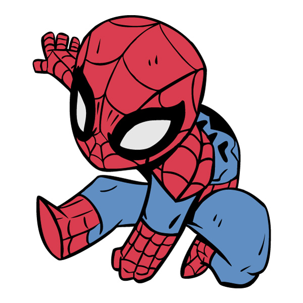 Spider-Man Crouching Chibi Superhero SVG PNG Clipart Spider-Man Crouching Chibi Superhero SVG PNG Clipart - Free Cartoon Vector Illustration PNG SVG AI EPS Download