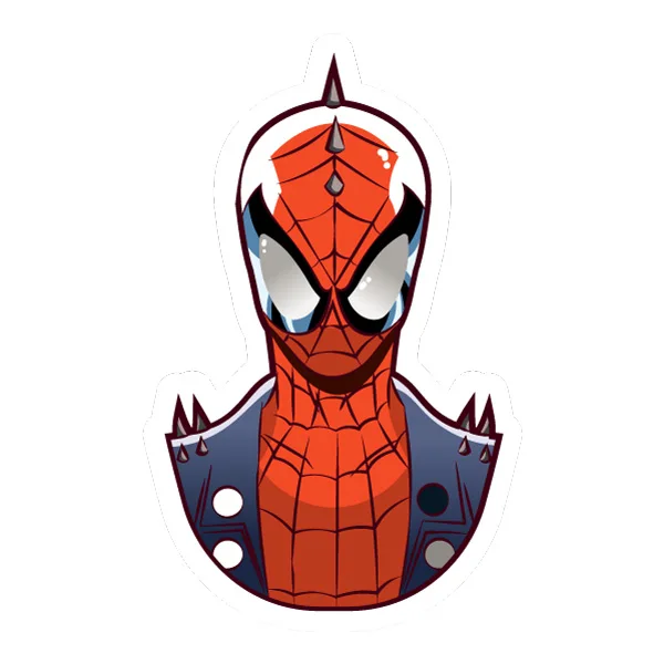 Spider-Punk Head and Shoulders Sticker Style SVG PNG Clipart Spider-Punk Head and Shoulders Sticker Style SVG PNG Clipart - Free Cartoon Vector Illustration PNG SVG AI EPS Download
