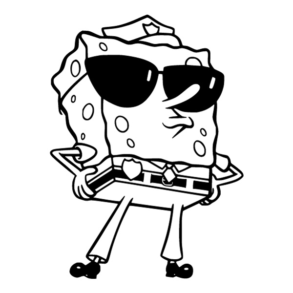 SpongeBob Cool Sunglasses Line Art Pose SVG PNG Clipart SpongeBob Cool Sunglasses Line Art Pose SVG PNG Clipart - Free Cartoon Vector Illustration PNG SVG AI EPS Download