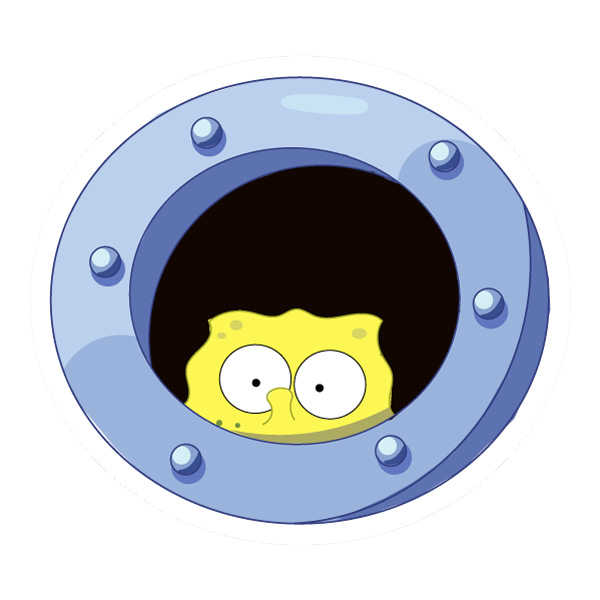 SpongeBob Looking Through Porthole SVG PNG Clipart SpongeBob Looking Through Porthole SVG PNG Clipart - Free Cartoon Vector Illustration PNG SVG AI EPS Download