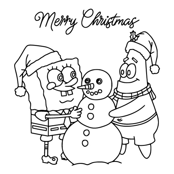 SpongeBob Merry Christmas Line Art Scene SVG PNG Clipart SpongeBob Merry Christmas Line Art Scene SVG PNG Clipart - Free Cartoon Vector Illustration PNG SVG AI EPS Download
