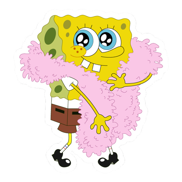 SpongeBob Pink Feather Boa Dance Pose SVG PNG Clipart SpongeBob Pink Feather Boa Dance Pose SVG PNG Clipart - Premium Cartoon Vector Illustration PNG SVG AI EPS Download