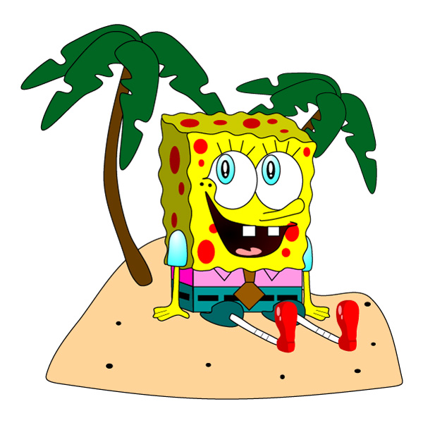 SpongeBob Under Palm Trees Beach Scene SVG PNG Clipart SpongeBob Under Palm Trees Beach Scene SVG PNG Clipart - Free Cartoon Vector Illustration PNG SVG AI EPS Download
