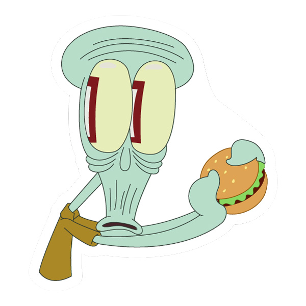Squidward Holding Krabby Patty Character SVG PNG Clipart Squidward Holding Krabby Patty Character SVG PNG Clipart - Free Cartoon Vector Illustration PNG SVG AI EPS Download