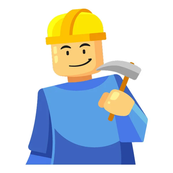 Standing Blocky Construction Worker Mascot Holding Pickaxe SVG PNG Clipart Standing Blocky Construction Worker Mascot Holding Pickaxe SVG PNG Clipart - Free Cartoon Vector Illustration PNG SVG AI EPS Download