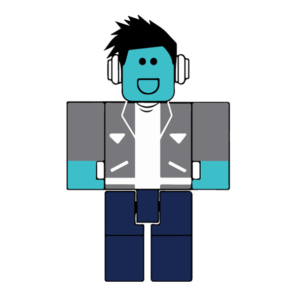 Standing Flat Design Roblox Character Full Body SVG PNG Clipart - Free Cartoon Vector PNG SVG AI EPS Download