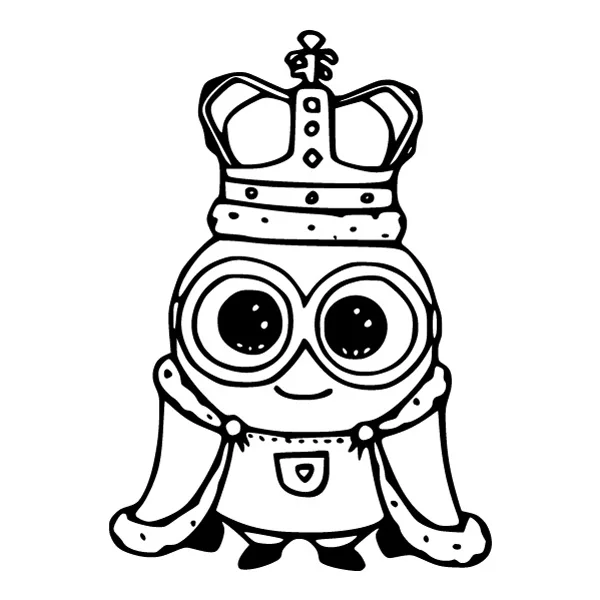 Standing King Bob Minion Line Art Full Body SVG PNG Clipart Standing King Bob Minion Line Art Full Body SVG PNG Clipart - Free Cartoon Vector Illustration PNG SVG AI EPS Download