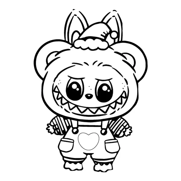Standing Labubu Doll Christmas Santa Hat Line Art SVG PNG Clipart Standing Labubu Doll Christmas Santa Hat Line Art SVG PNG Clipart - Free Cartoon Vector Illustration PNG SVG AI EPS Download