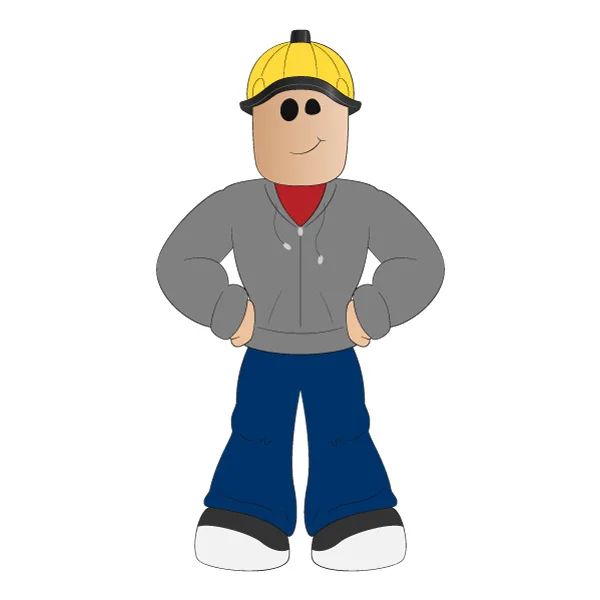 Standing Roblox Builder Character Full Body SVG PNG Clipart Standing Roblox Builder Character Full Body SVG PNG Clipart cartoon vector illustration
