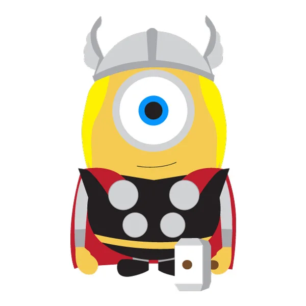 Standing Thor Minion Full Body Flat SVG PNG Clipart Standing Thor Minion Full Body Flat SVG PNG Clipart cartoon vector illustration