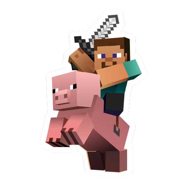 Steve Riding Pig Minecraft Action Pose SVG PNG Clipart Steve Riding Pig Minecraft Action Pose SVG PNG Clipart - Premium Cartoon Vector Illustration PNG SVG AI EPS Download