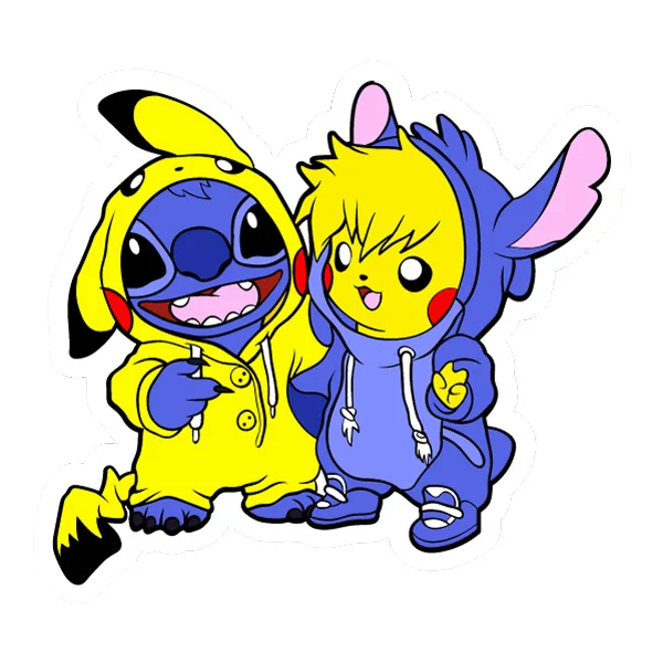 Stitch and Pikachu Crossover Standing Mascot Full Body SVG PNG Clipart Stitch and Pikachu Crossover Standing Mascot Full Body SVG PNG Clipart - Premium Cartoon Vector Illustration PNG SVG AI EPS Download