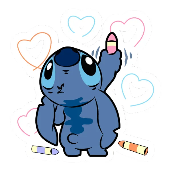 Stitch Drawing Hearts Full Body Sticker Style SVG PNG Clipart Stitch Drawing Hearts Full Body Sticker Style SVG PNG Clipart - Free Cartoon Vector Illustration PNG SVG AI EPS Download