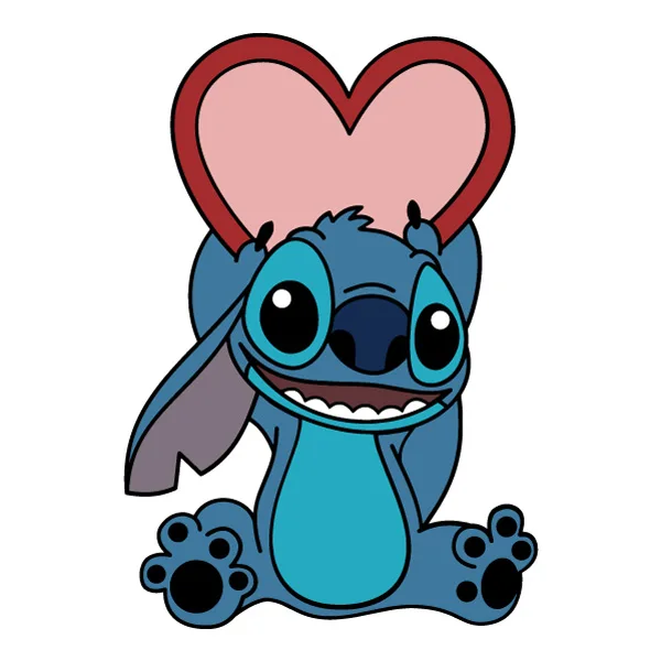 Stitch Holding Heart Sitting Full Body Vector SVG PNG Clipart Stitch Holding Heart Sitting Full Body Vector SVG PNG Clipart - Premium Cartoon Vector Illustration PNG SVG AI EPS Download