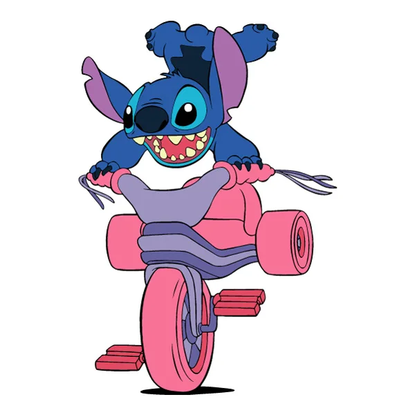 Stitch Riding Pink Tricycle Handstand Pose Vector SVG PNG Clipart Stitch Riding Pink Tricycle Handstand Pose Vector SVG PNG Clipart cartoon vector illustration