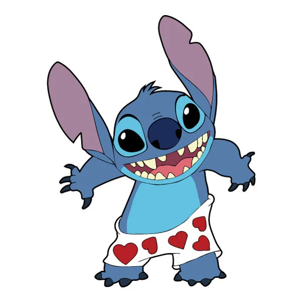 Stitch Wearing Heart Boxers Standing Full Body SVG PNG Clipart Stitch Wearing Heart Boxers Standing Full Body SVG PNG Clipart - Free Cartoon Vector Illustration PNG SVG AI EPS Download
