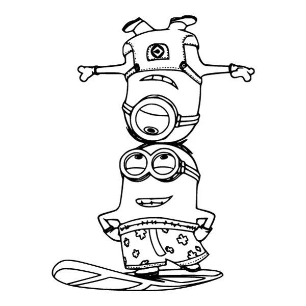 Surfing Minions Balancing Upside Down Line Art SVG PNG Clipart Surfing Minions Balancing Upside Down Line Art SVG PNG Clipart - Free Cartoon Vector Illustration PNG SVG AI EPS Download