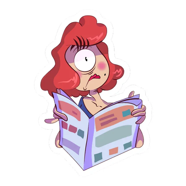 Surprised Celia Mae Reading Newspaper SVG PNG Clipart Surprised Celia Mae Reading Newspaper SVG PNG Clipart - Free Cartoon Vector Illustration PNG SVG AI EPS Download