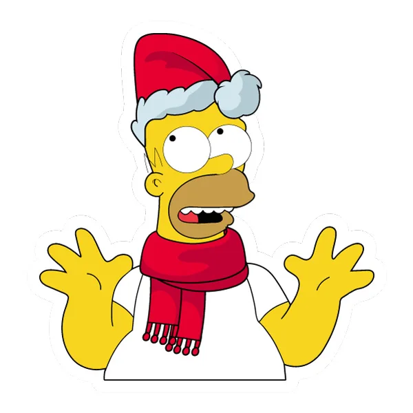 Surprised Homer Simpson Christmas Santa Hat Upper Body SVG PNG Clipart Surprised Homer Simpson Christmas Santa Hat Upper Body SVG PNG Clipart - Free Cartoon Vector Illustration PNG SVG AI EPS Download