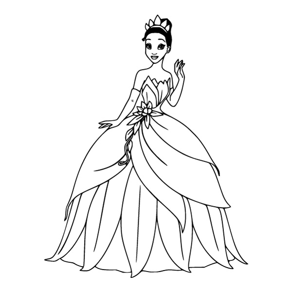 Tiana Princess Line Art Full Body Vector SVG PNG Clipart Tiana Princess Line Art Full Body Vector SVG PNG Clipart - Free Cartoon Vector Illustration PNG SVG AI EPS Download
