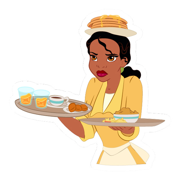 Tiana Waitress Tray Cartoon Vector Clipart Tiana Waitress Tray Cartoon Vector Clipart - Free Cartoon Vector Illustration PNG SVG AI EPS Download