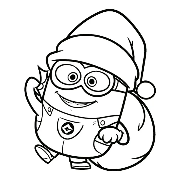 Waving Christmas Minion with Santa Bag Line Art Full Body SVG PNG Clipart Waving Christmas Minion with Santa Bag Line Art Full Body SVG PNG Clipart - Free Cartoon Vector Illustration PNG SVG AI EPS Download