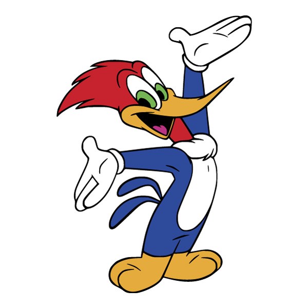 Waving Woody Woodpecker Cartoon Vector Full Body Clipart Download - Free Cartoon Vector PNG SVG AI EPS Download