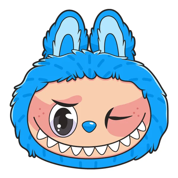 Winking Labubu Blue Monster Head Mascot SVG PNG Clipart Winking Labubu Blue Monster Head Mascot SVG PNG Clipart - Free Cartoon Vector Illustration PNG SVG AI EPS Download